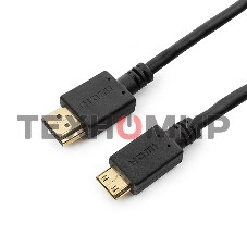 Кабель HDMI-miniHDMI Cablexpert CC-HDMI4C-10, 19M/19M, v2.0, медь, позол.разъемы, экран, 3.0м, черный, пакет