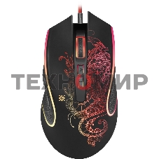 Мышь проводная Defender Venom GM-640L черный, 3200 dpi, USB, кнопки - 8
