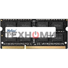 Оперативная память NETAC Basic, DDR3L, 4GB (1x4GB), 1600MHz, CL11, SO-DIMM