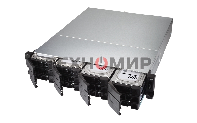 Полка расширения сетевого хранилища без дисков SMB QNAP TL-R1200C-RP USB 3.2 Gen 2 Type-C JBOD storage enclosure, 12-tray 3,5