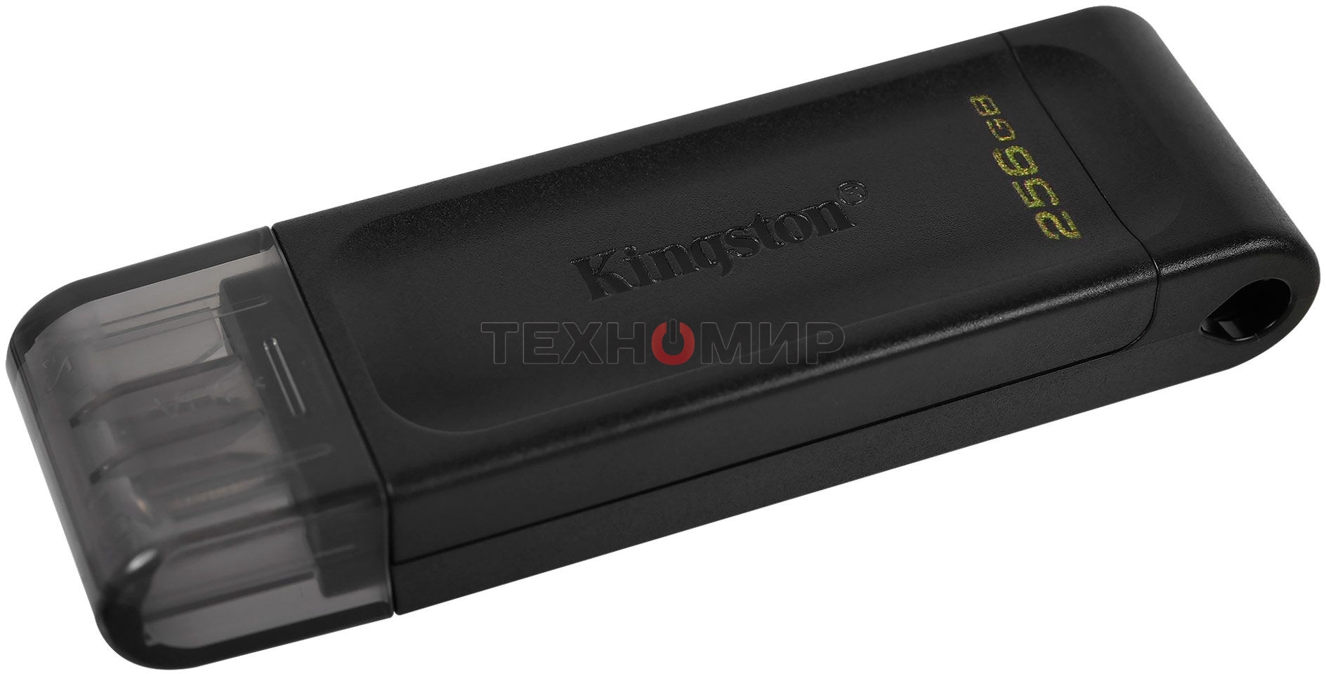 Флешка USB Kingston DataTraveler DT70 (DT70/256Gb), 256Gb, USB Type-C 3.2, R/W 70/45, черный