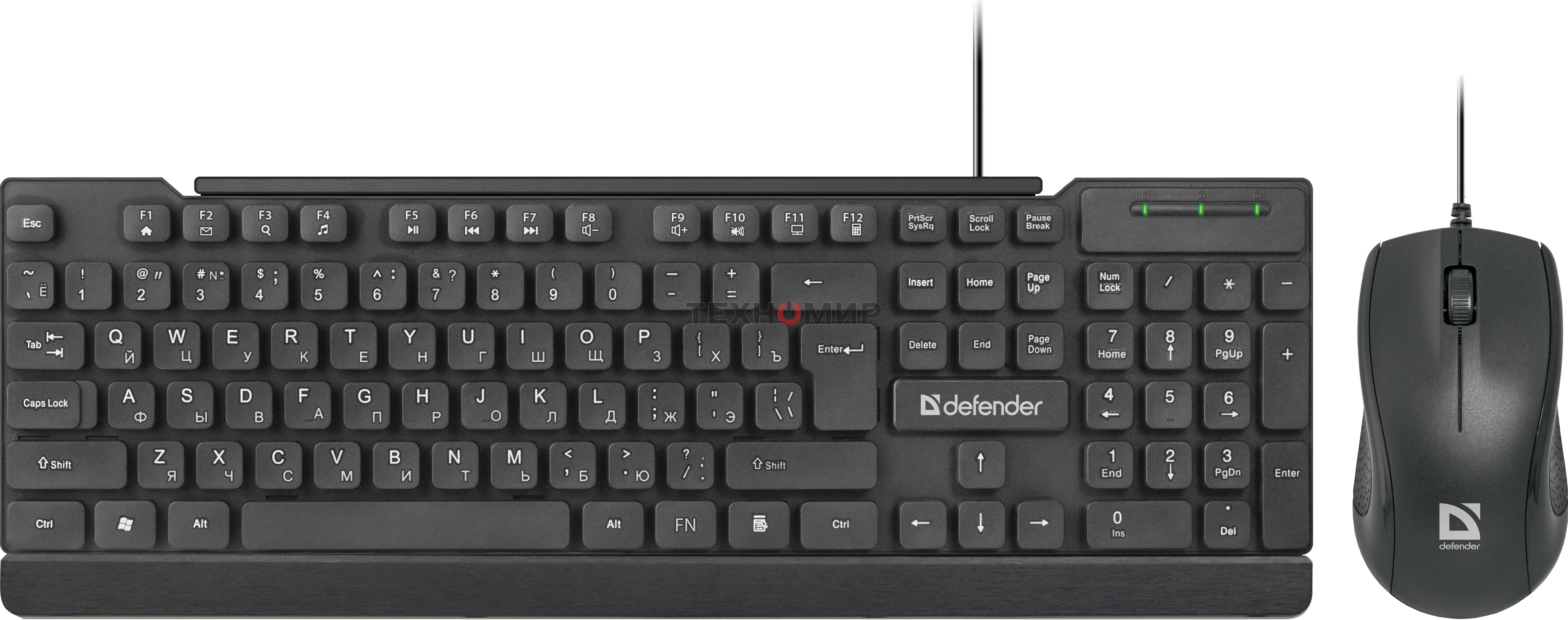 Комплект клавиатура+мышь Defender York C-777 проводной, USB, 1000 DPI, чёрный