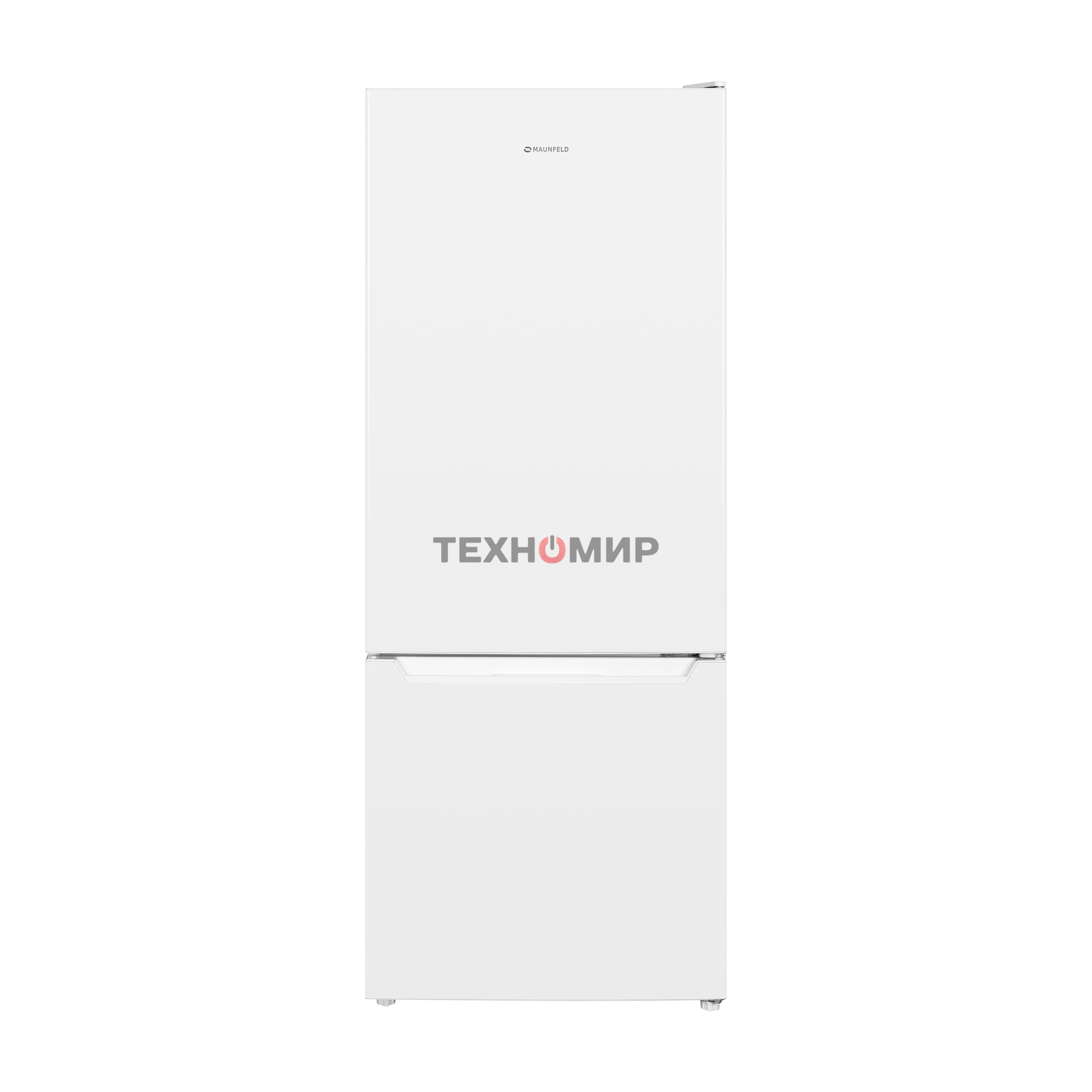 Холодильник Maunfeld MFF144SFW белый глянц. двухкамерный 154/52л морозилка снизу, ручная разморозка