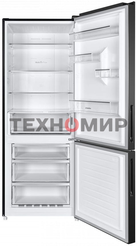 Холодильник Maunfeld MFF1857NFSB черный мат. инвертер двухкамерный 336/117л морозилка снизу