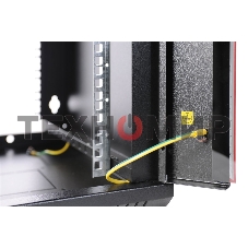 Шкаф телеком. настенный разборный 15U (600х350) дверь стекло, черный (ШРН-Э-15.350-9005)