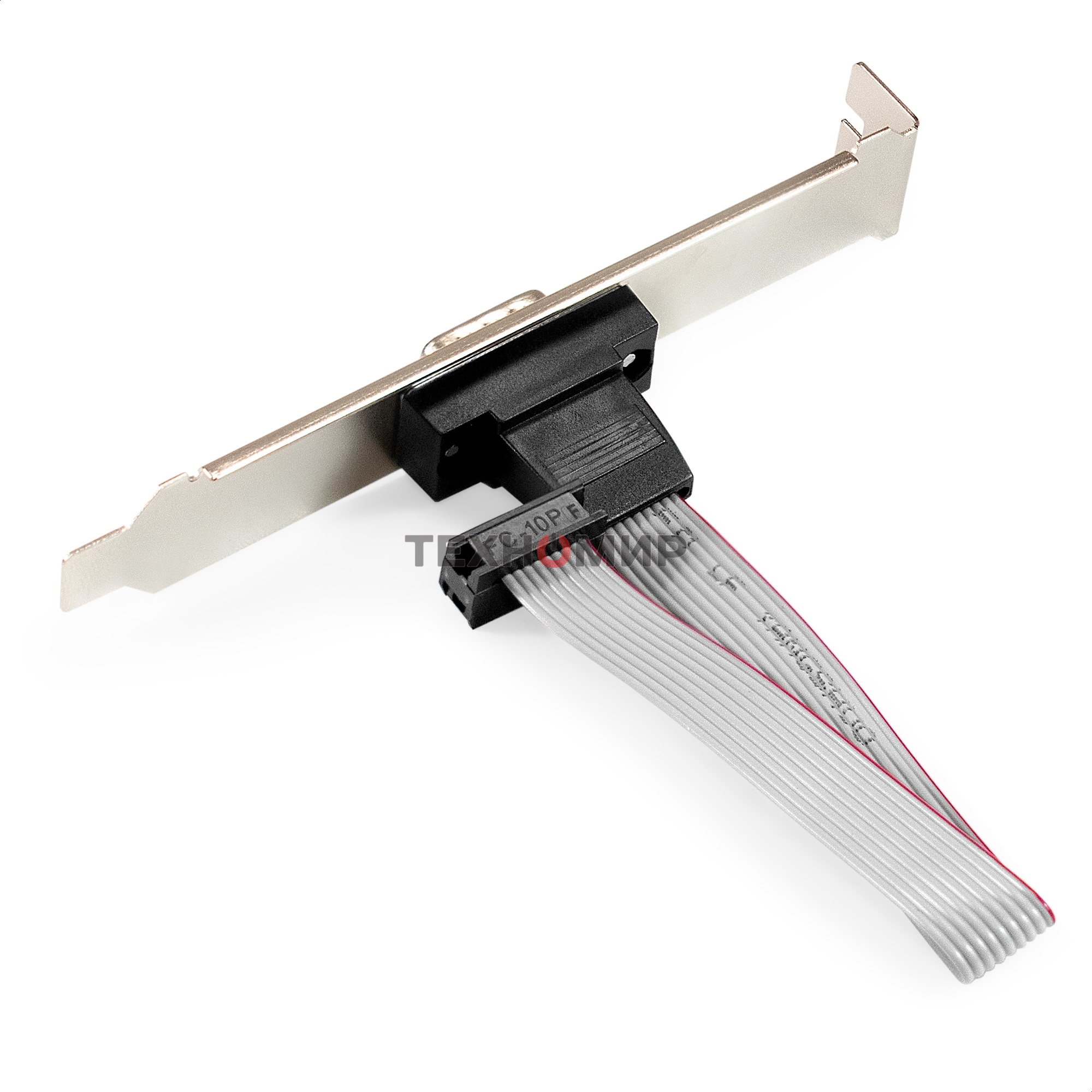 Планка портов в корпус 1xCOM ExeGate BrctDB91 (Com 10-pin (F) --> RS232 DB9 Male, кабель 20 см)