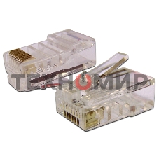 Коннектор LANMASTER RJ45 UTP 8P8C, универсальный, cat.6, 100 шт.