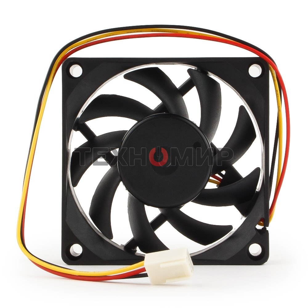 Вентилятор для корпуса Gembird черный, 70 мм, 4000 об/мин, 37.6 дБ, 3 pin