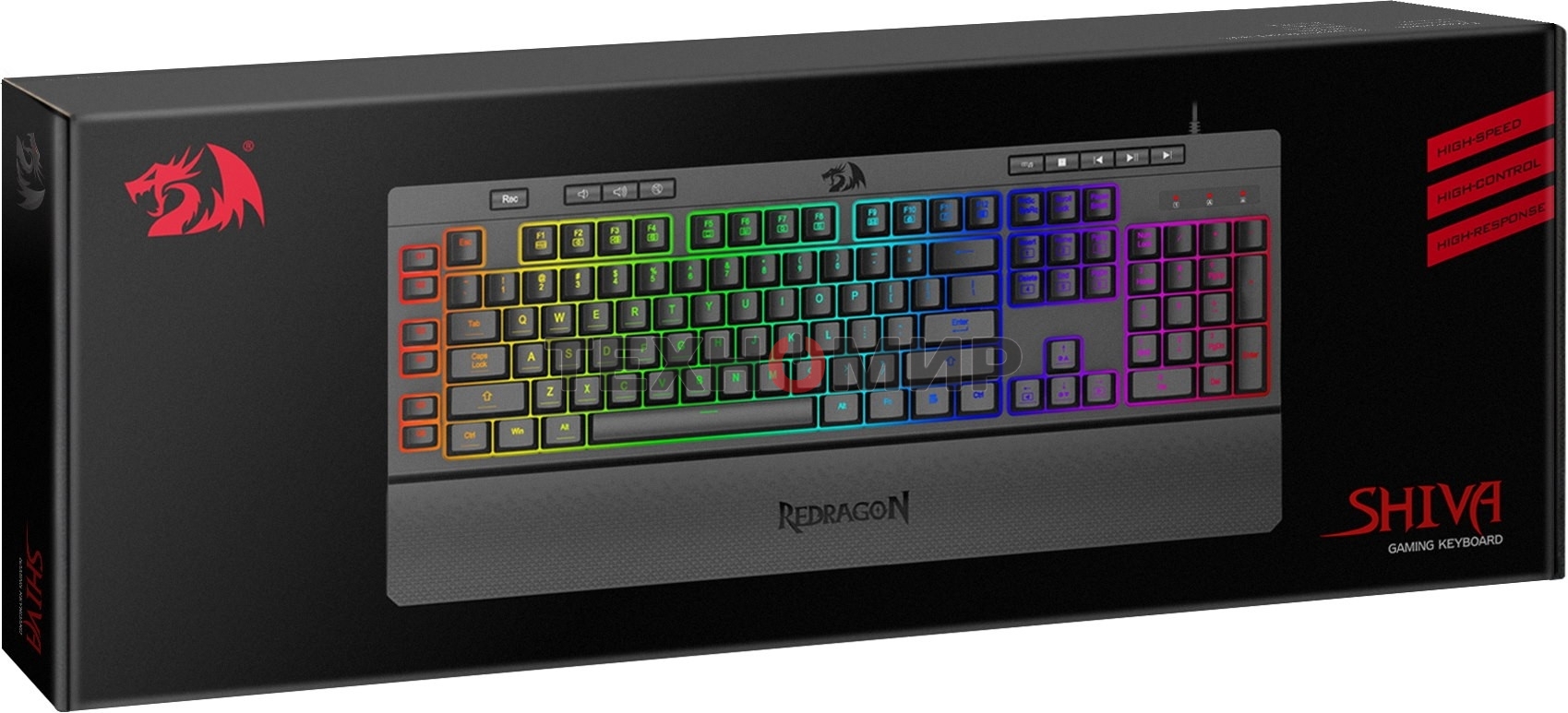 Клавиатура Redragon Shiva проводная, USB Type-A, чёрный