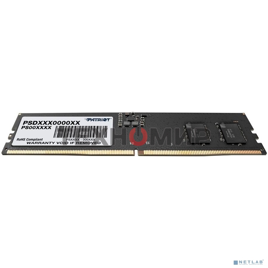 Оперативная память Patriot Signature, DDR5, 16GB (1x16 GB), 5600 MHz, CL46, DIMM