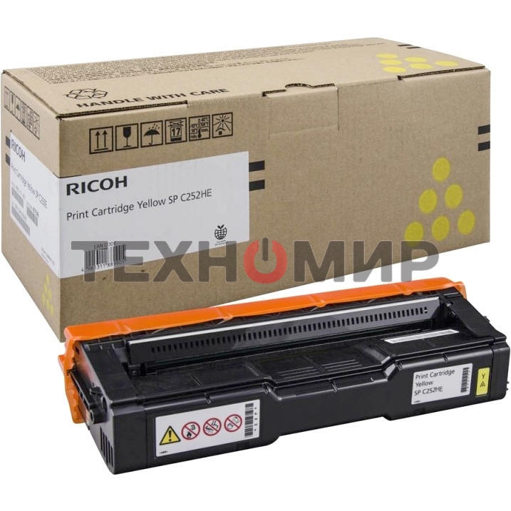 Картридж лазерный Ricoh тип SPC252HE желтый для SP C252DN/C252SF 6000 отп.
