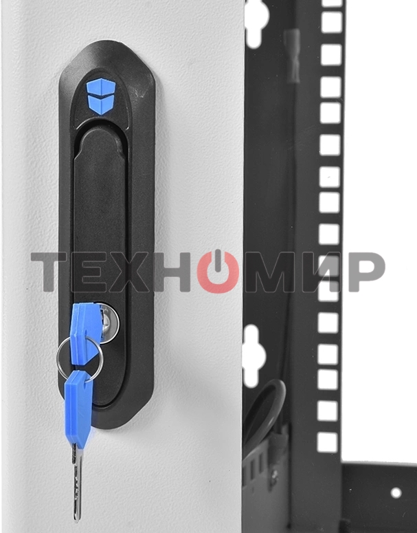 Шкаф коммутационный ЦМО (ШРН-6.500) напольный 6U 600x500 мм пер. дв. стекл 200 кг серый 470 мм 180 град.