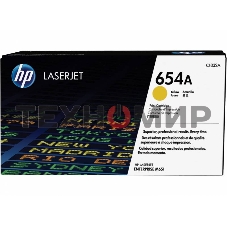Тонер Картридж HP 654A CF332A желтый для HP CLJ Ent M651n/M651dn/M651xh/M680dn/M680f (15000 стр.)