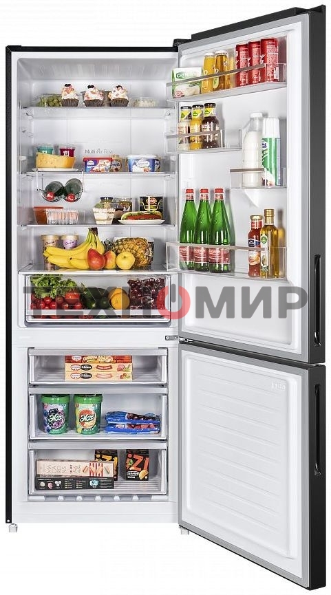 Холодильник Maunfeld MFF1857NFSB черный мат. инвертер двухкамерный 336/117л морозилка снизу