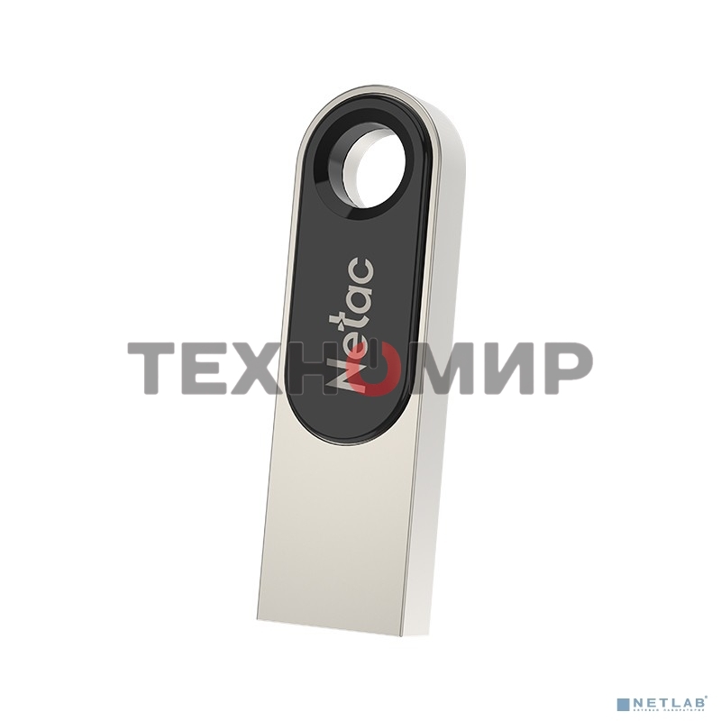 Флешка USB Netac U278 (NT03U278N-128G-30PN), 128Gb, USB 3.0, R/W 110/45, серебристый/черный