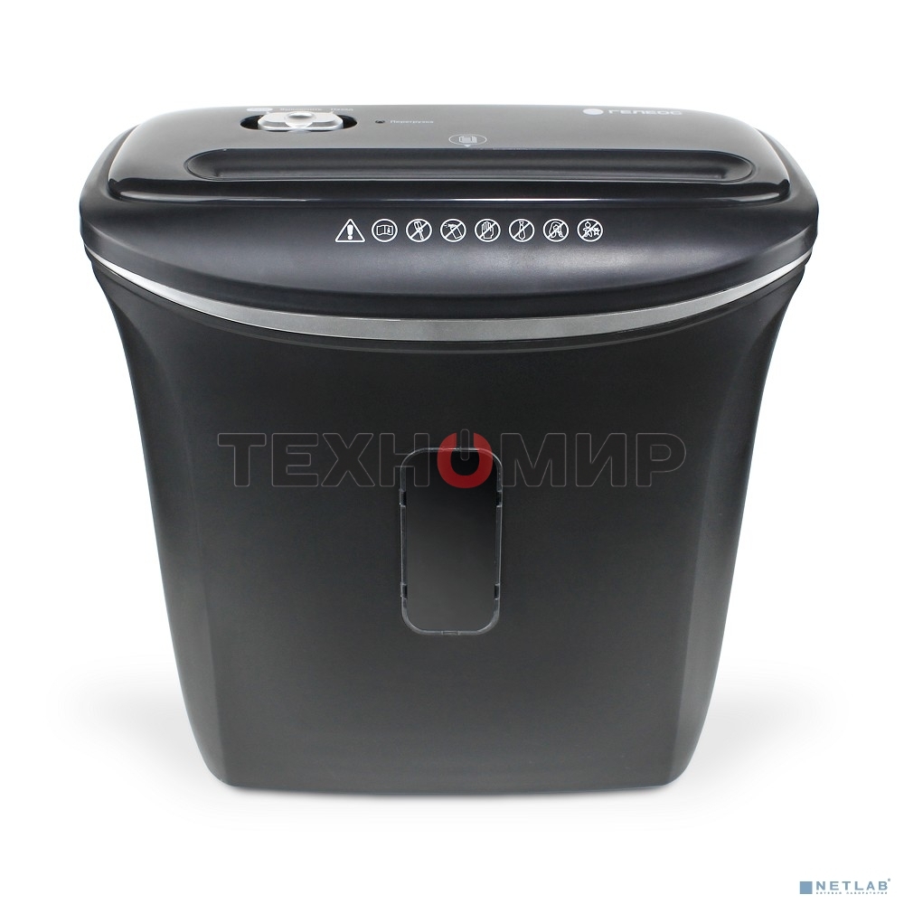 Шредер ГЕЛЕОС УД14-5, (DIN P-5), фрагмент 1,9х12мм, 5-6 лист (70г/м2), скобы, 14 литров