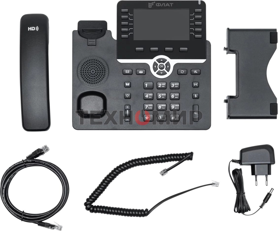 Телефон IP Флат Flat-Phone-B10/RU черный