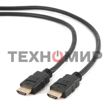 Кабель Cablexpert HDMI CC-HDMI4-6, 19M/19M, v2.0, медь, позол.разъемы, экран, 1.8м, черный, пакет