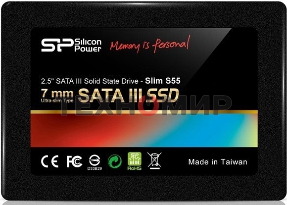 Накопитель SSD SiliconPower Slim S55, 240Gb, SATA, 2.5