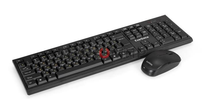 Комплект клавиатура+мышь ExeGate MK280 беспроводной, USB, 1000 DPI, чёрный