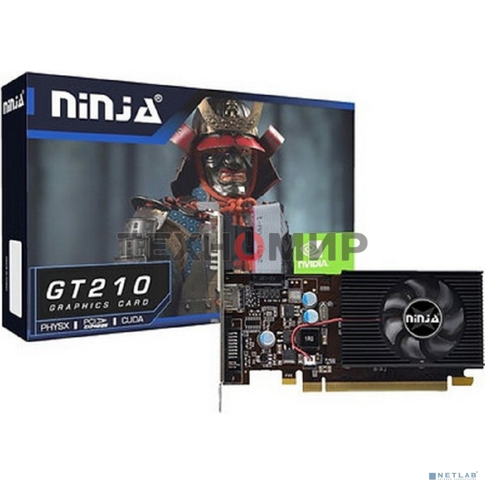 Видеокарта Ninja (Sinotex) GT210 512M 64bit DDR3 DVI HDMI CRT PCIE