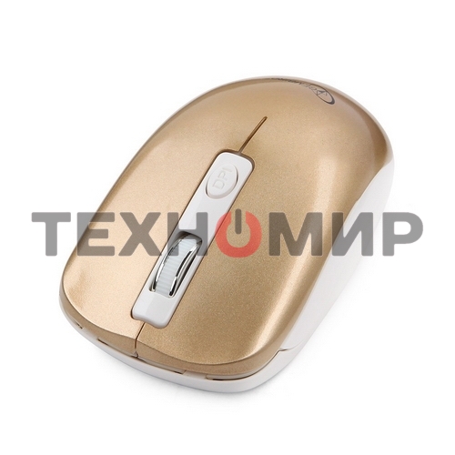 Мышь беспроводная Gembird MUSW-400-G золотой, 1600 dpi, радиоканал, USB, кнопки - 4