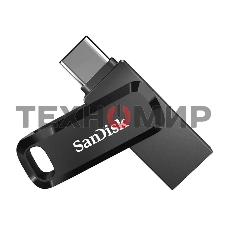 Флешка USB SanDisk DDC3 Ultra Dual Go (SDDDC3-064G-G46), 64Gb, USB 3.1/USB Type-C, R/W 150/30, черный