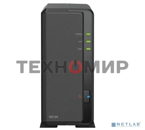 СХД SYNOLOGY настольное исполнение 1BAY NO HDD DS124