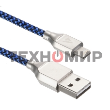 Кабель USB ACD-Titan Lightning - USB-A Нейлон, 1м, сине-черный
