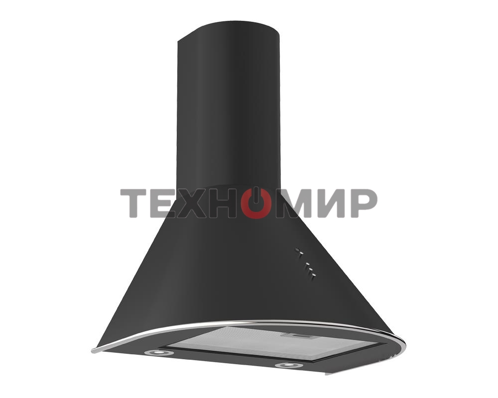 Вытяжка каминная Elikor Омега 60П-650-К3Д черный/нерж.сталь, 60 см, 650 куб. м/ч, 60 дБ