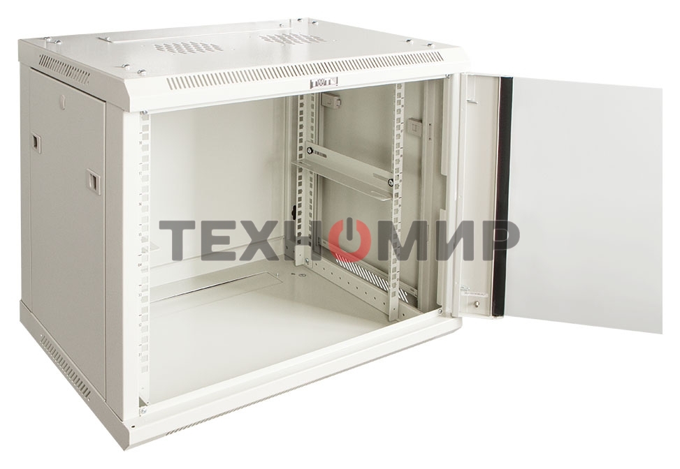 Шкаф настенный серии Pro, 6U 600x600, стеклянная дверь