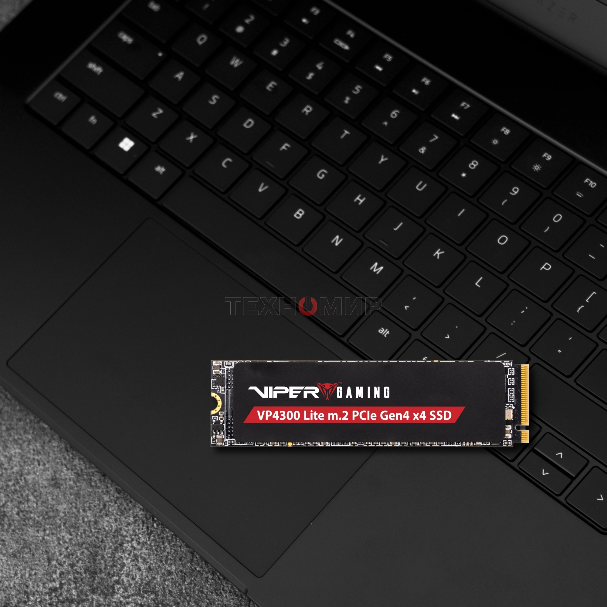 Накопитель SSD Patriot Viper VP4300 Lite, 2Tb, PCIe 4.0 x4, M.2 2280, NVMe, R/W 7400/6400, с радиатором