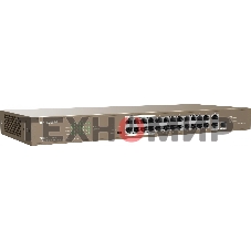 Коммутатор IP-COM F1126P-24-250W PoE неуправляемый 26-Ports 10/100 Mbps Base-TX + 1-Port 1000 Base-X SFP/24-Ports PoE (PoE бюджет 230W)