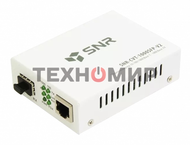 Медиаконвертер SNR 10/100/1000-Base-T/1000Base-FX с SFP-портом