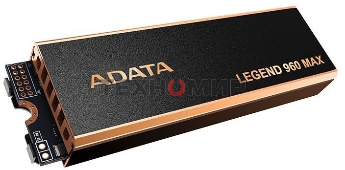 Накопитель SSD ADATA LEGEND 960 MAX, 1Tb, PCIe 4.0 x4, M.2 2280, NVMe, R/W 7400/6000, с радиатором