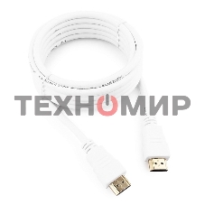 Кабель Cablexpert HDMI CC-HDMI4-W-10, 19M/19M, v2.0, медь, позол.разъемы, экран, 3 м, белый, пакет