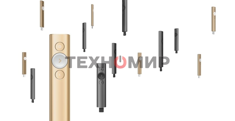Презентер беспроводной Logitech Spotlight золотистый, радиоканал, USB, кнопки - 3