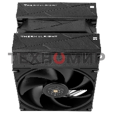 Кулер для процессора Thermalright Royal Pretor 130 (4-pin PWM, 158мм, Ni/Cu, 6x6мм, 1x120+1x130мм, 80.45CFM/81.88CFM, 29.4dBA/28.3dBA, 2150PM/1750RPM, S: 1200, 1700, 1851, 2011, 2066, 115X, AM4, AM5, silver, black)