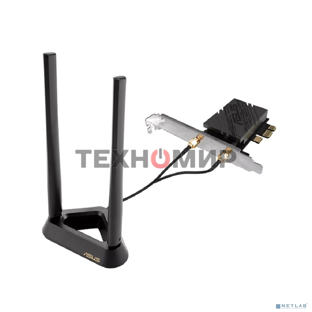 Сетевой адаптер Wi-Fi + Bluetooth Asus PCE-BE92BT BE9400 PCI Express (ант.внеш.несъем.) 2ант.