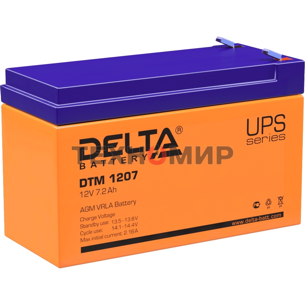 Батарея для ИБП Delta DTM 1207 (12V, 7.2Ah)