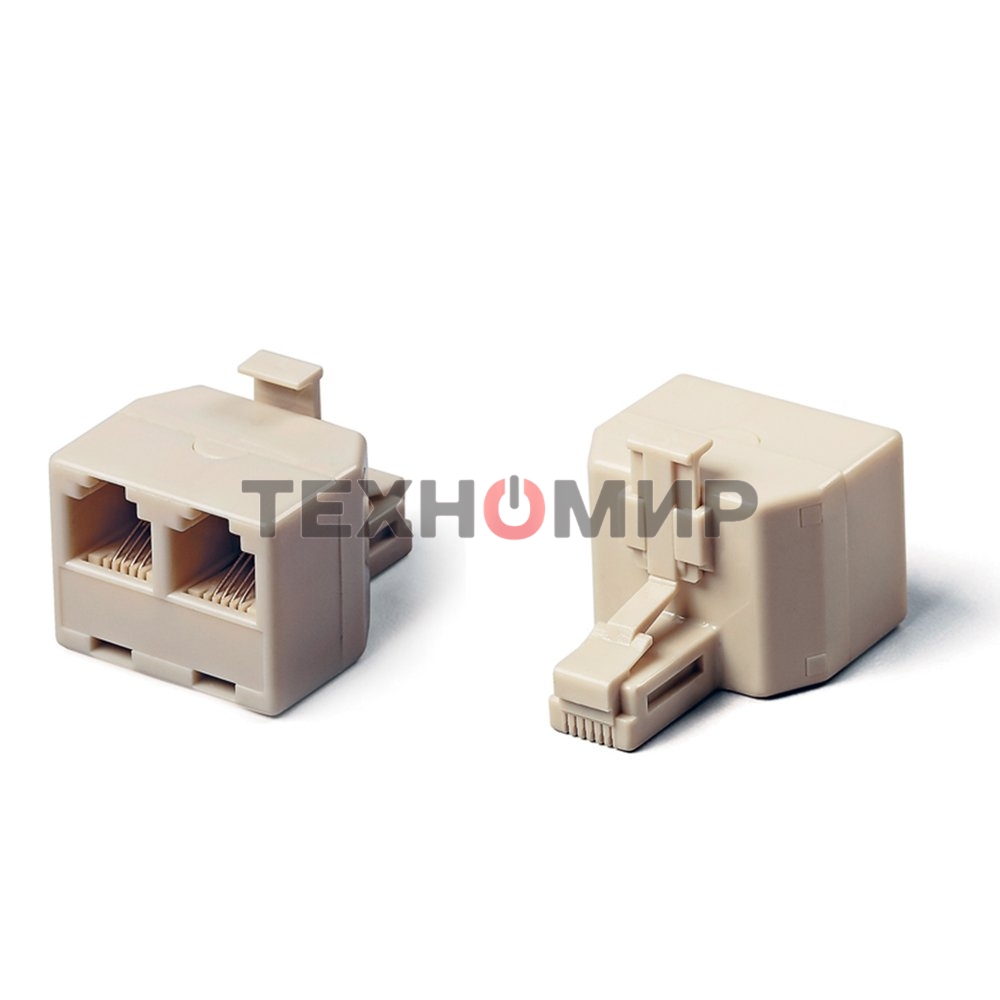 Разветвитель US-12 RJ45 8P8C (джек) -> 2x8P8C (розетки)