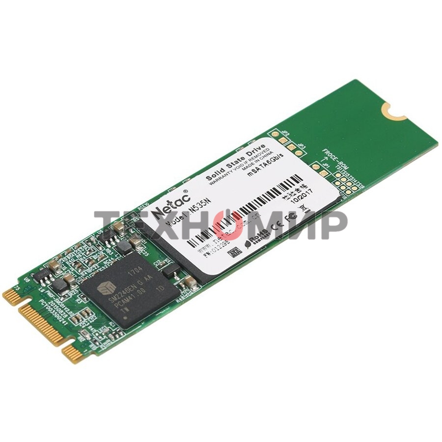 Накопитель SSD Netac N535N, 128Gb, M.2 2280, SATA-III, R/W 510/440