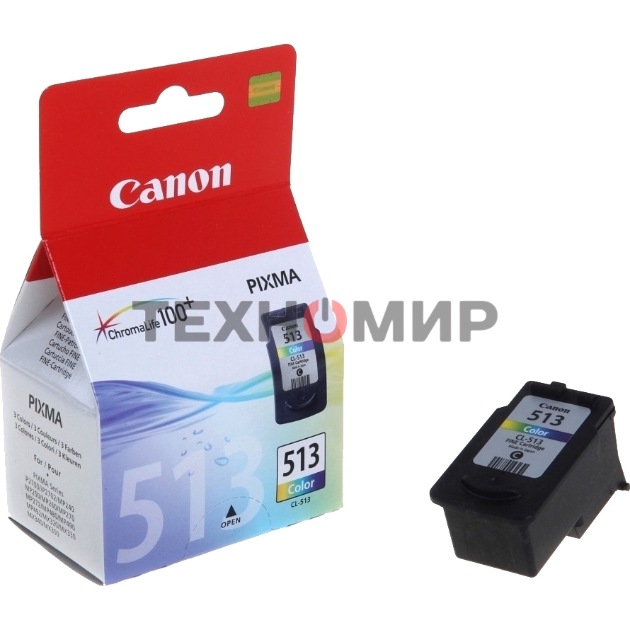 Картридж струйный Canon CL-513 (2971B007) трёхцветный (13 мл.) для Canon PIXMA MP240, PIXMA MP260, PIXMA MX320, PIXMA MX330
