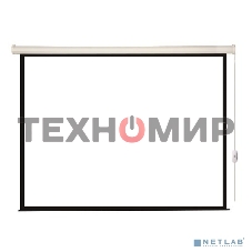 Экран с электроприводом Lumien Eco Control 203x203 см (раб. область 197х197 см) Matte White черная кайма по периметру 1:1