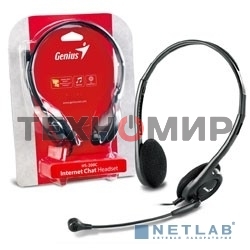 Гарнитура проводная с микрофоном Genius HS-200C черный