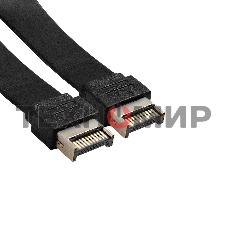Планка портов в корпус 2xType-C SuperSpeed+ ExeGate BrctUSB32E-2C (USB3.2 Gen2 2xType-E 20Pin Male --> 2xType-C USB 3.2 Gen 2, SuperSpeed+ скорость до 10 Гбит/с, кабель 30 см)