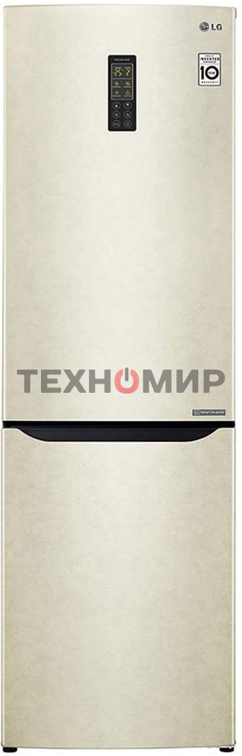 Холодильник LG GA-B419SEUL бежевый двухкамерный 223/79л морозилка снизу, No Frost