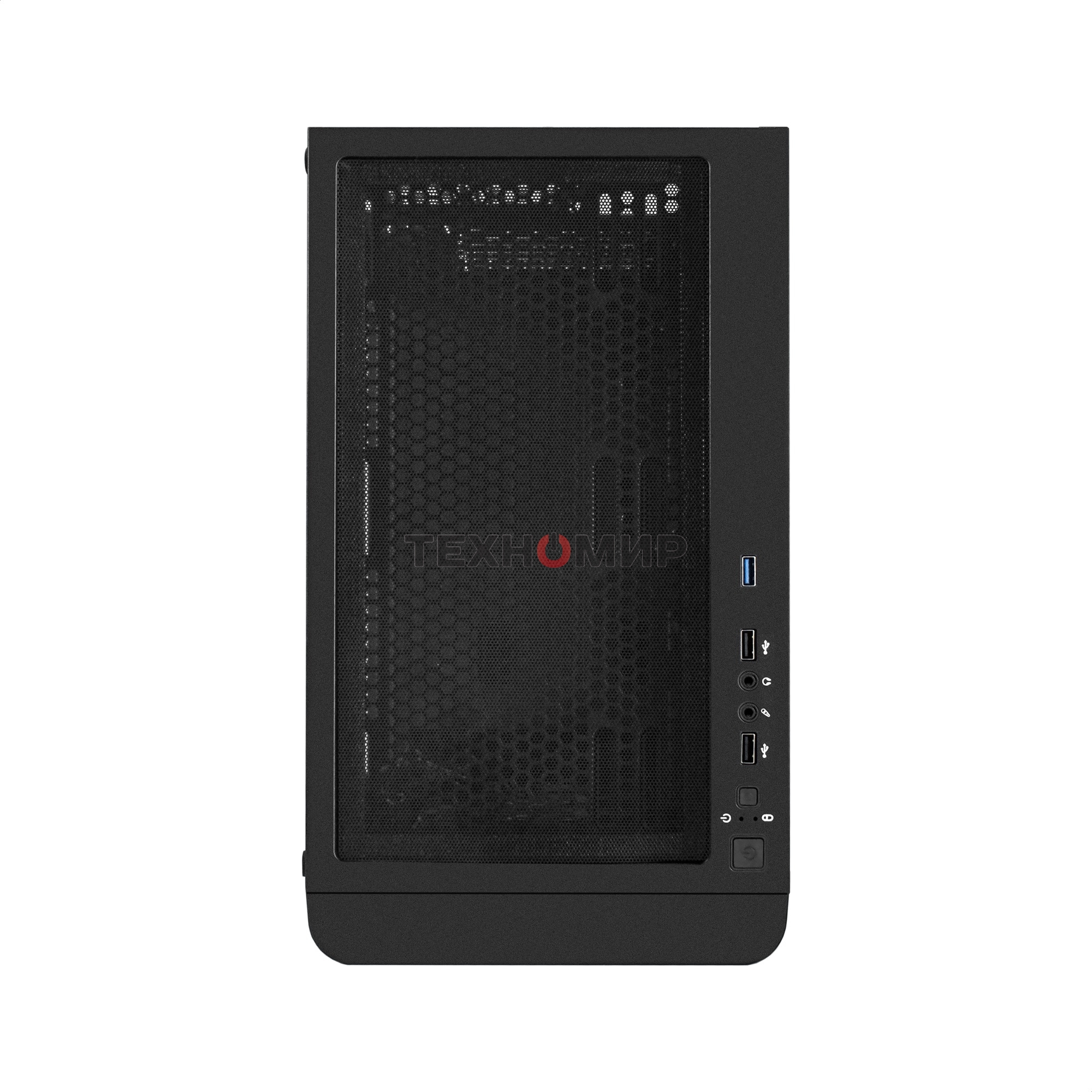 Компьютерный корпус Miditower ExeGate EVO-9202 (ATX, без БП, с окном, 1*USB+1*USB 3.0, аудио, 3 вент. 12см с RGb подсветкой)