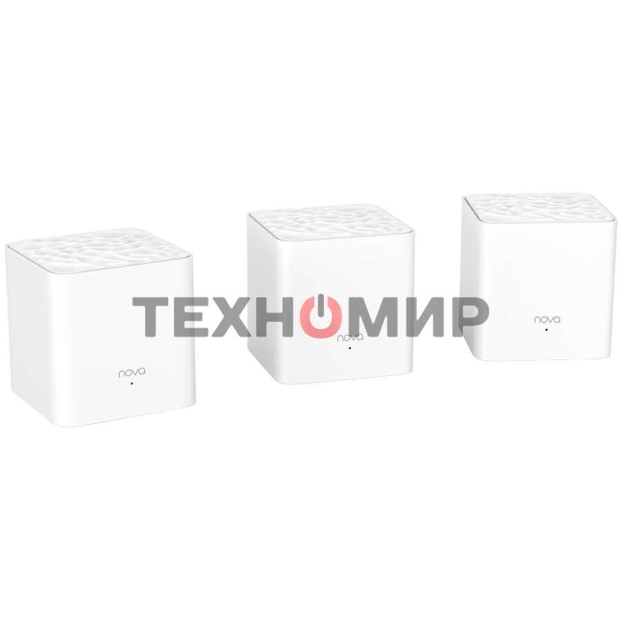 Двухдиапазонная Wi-Fi Mesh система Tenda nova MW3 (3 роутера) АС1200, 2 порта fast ethernet RJ45