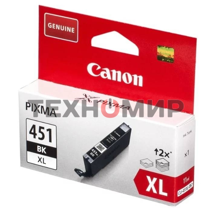 Картридж струйный CLI-451XLBK (6472B001) для Canon PIXMA iP7240, MG5440, 6340, Черный, 4425стр.
